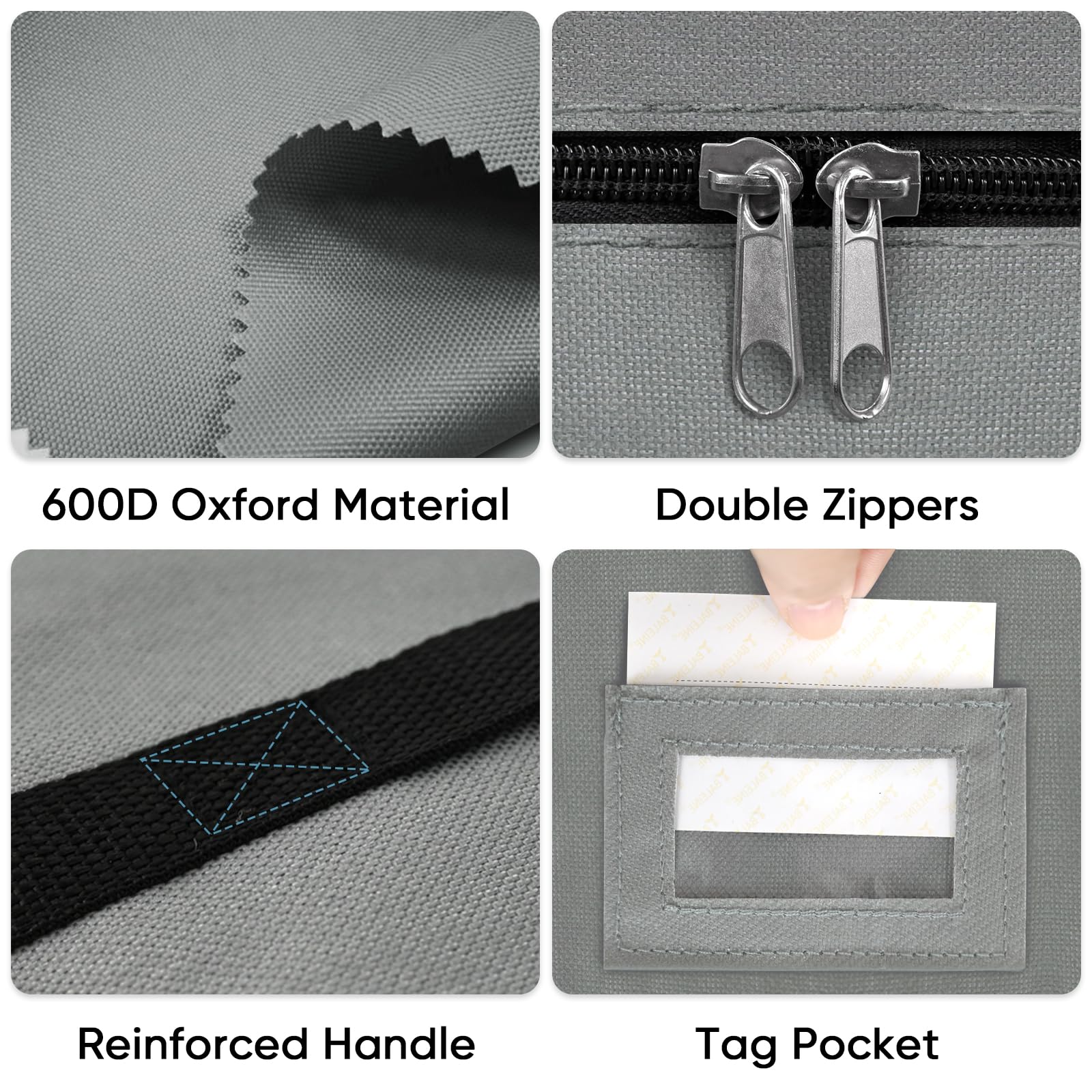 Baleine Premium Wreath Storage Container, Oxford Christmas Wreath Storage Bags With Durable Tarp Material And Reinforced Handle